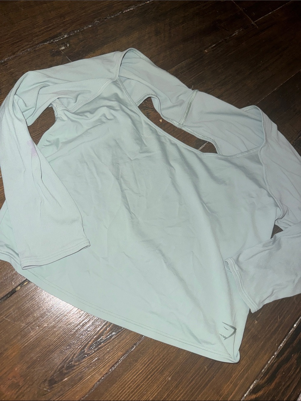 Gymshark Light Mint Long-Sleeve Open-Back Active Top